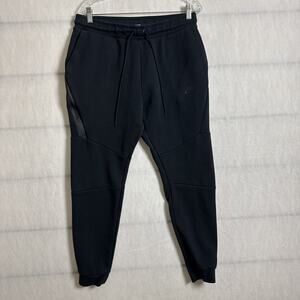 Nike Men's Size Large Black Cotton Blend Tech Fleece Jogger Pants